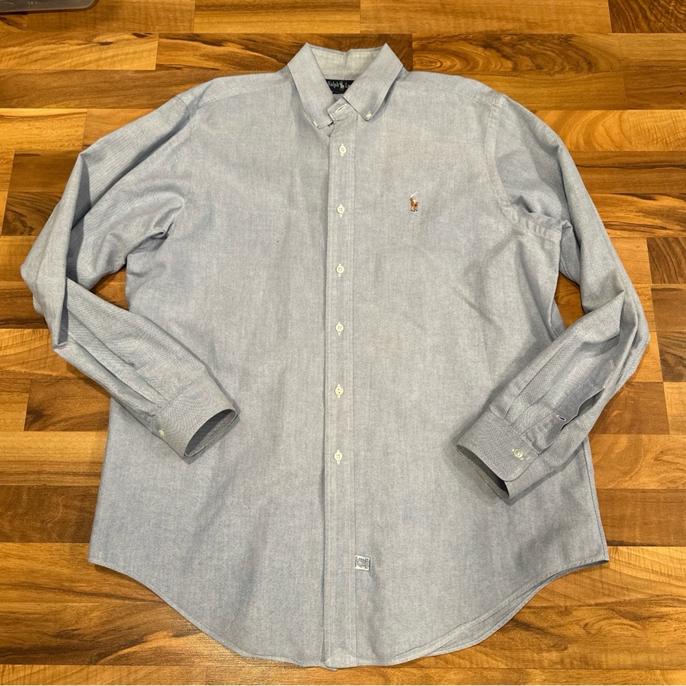 Ralph Lauren Long Sleeve Button Down Blue Label Cotton Shirt 16.5/35 100% Cotton